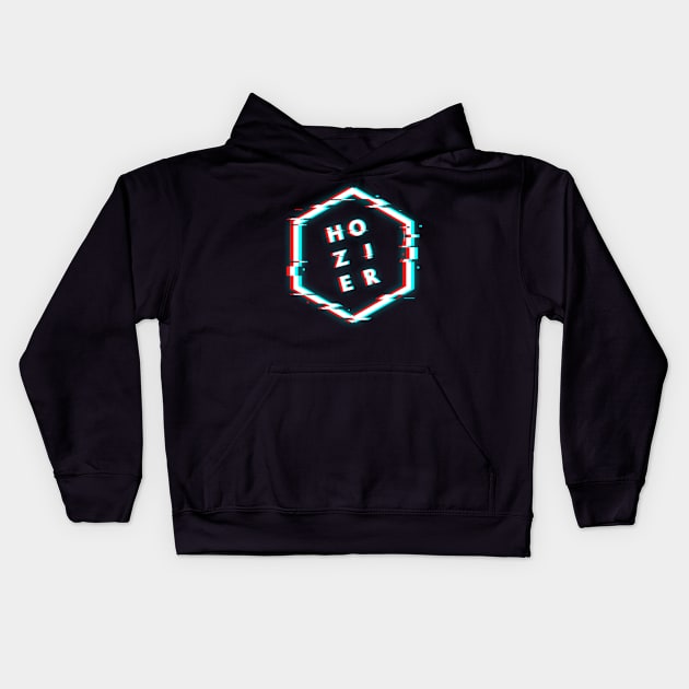 HOZIER POLYGON GLITCH Kids Hoodie by BELLASOUND